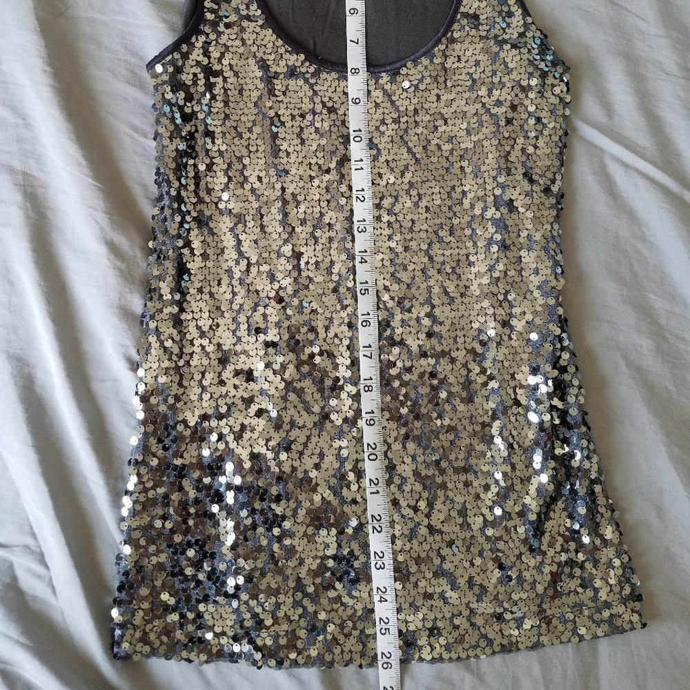 Express Sequine Gray Top - image 5